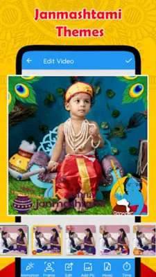 Janmashtami Video Maker android App screenshot 2