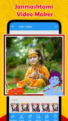 Janmashtami Video Maker android App screenshot 3